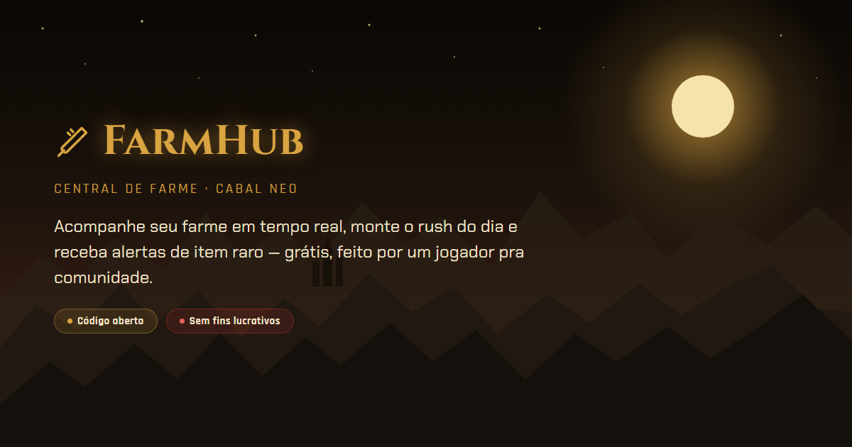 FarmHub — Central de Farme